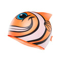 TYR Kids Charac Happy Fish Swim Cap, Orange
