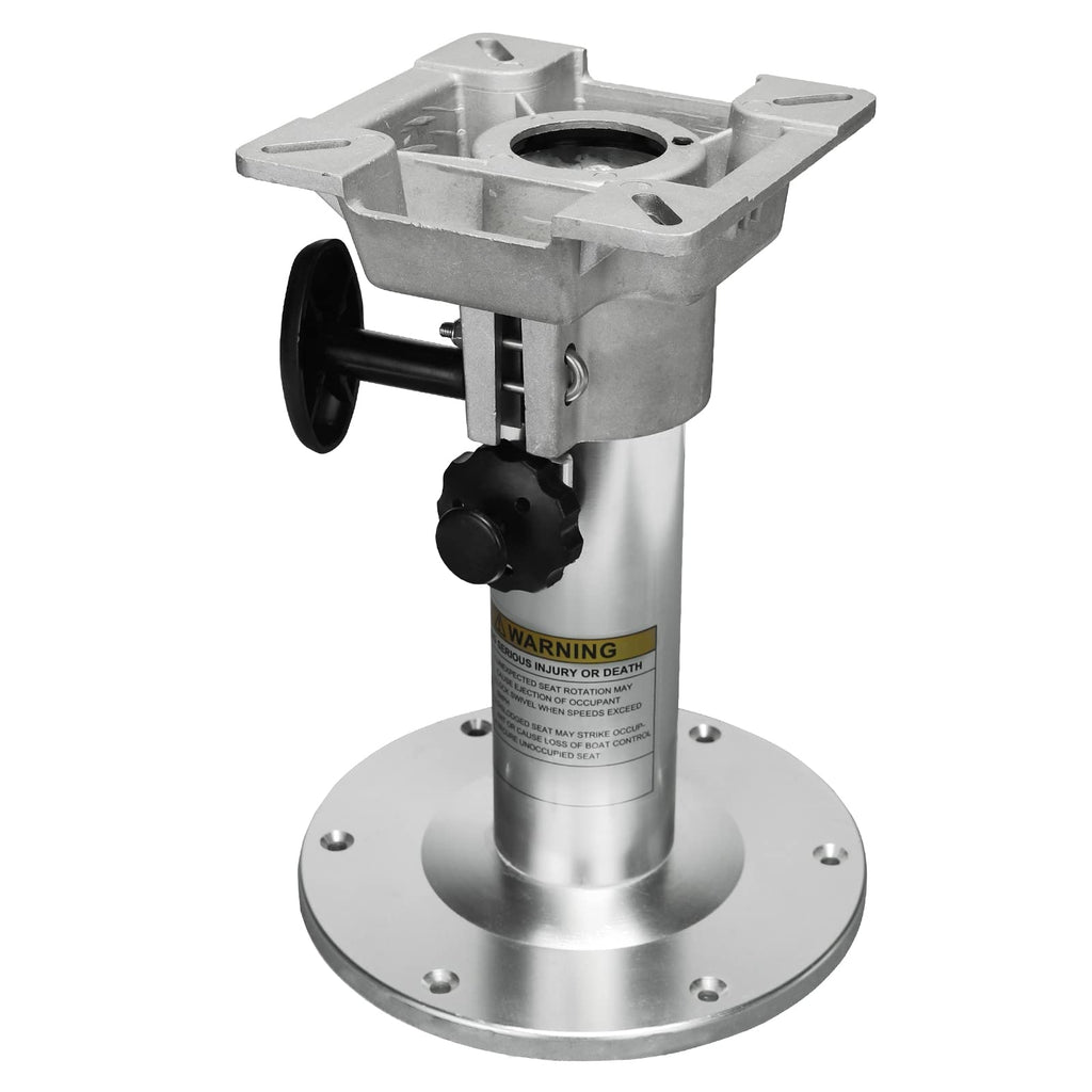 Onhi Aluminum Adjustable Height Locking Boat Seat Pedestal 13-Inch To 19-Inch,Silver Polished