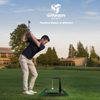 Winner Spirit Real Swing 300 Golf Swing & Hitting Trainer, True Impact, Checking Path After Swing Practice Mat Groover Training