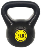 Fitvids Wide Grip 3-Piece Kettlebell Exercise Fitness Weight Set, Include 5 Lbs, 10 Lbs And 15 Lbs, Set Of 3 Kettlebells