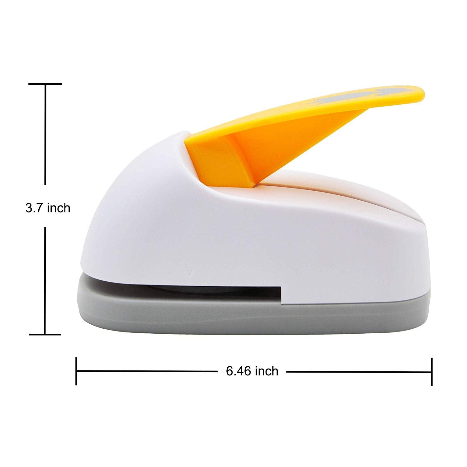 Craft Lever Punch 3 Inch Hexagon Punch Diy Handmade Paper Punch (White 3Inch Hexagon)