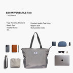 Esvan Yoga Mat Bag Yoga Tote Carrier Shoulder Bag Carryall Tote For Office,Yoga,Pilates,Travel,Beach And Gym (F Gray)