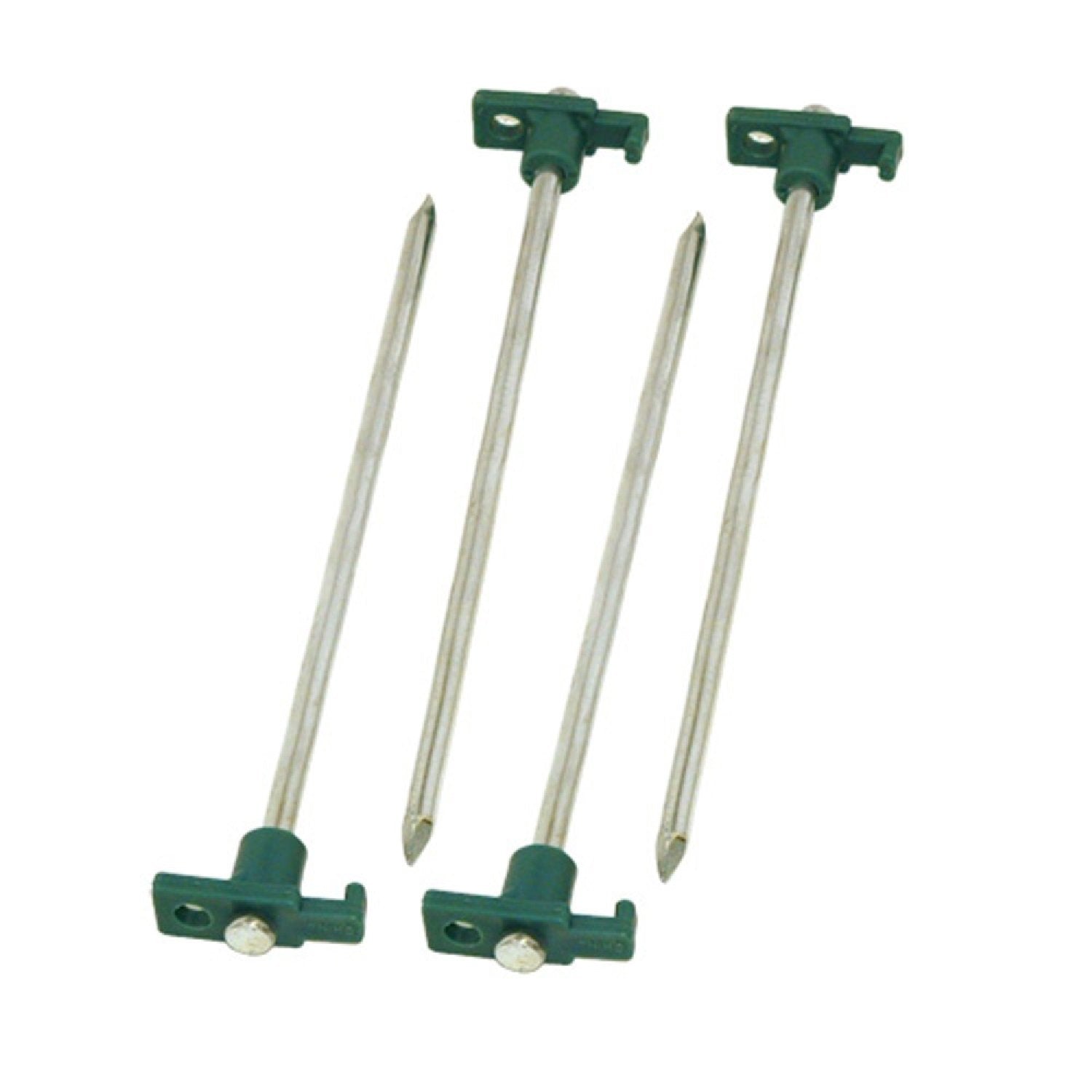 Coleman 10 Inch Steel Tent Stakes, 4-Pack Of Steel Nail Tent Pegs