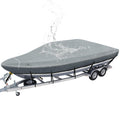 Explore Land 900D Trailerable Waterproof Boat Cover Fits 17'-19'Long Beam Width Up To 102 V-Hull Tri-Hull Runabout Fishing Ski P