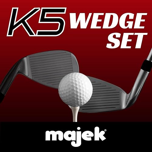 Majek Golf +1 Inch Over Big & Tall Mens Wedge Set: 52? Gap (Gw), 56? Sand (Sw), 60? Lob (Lw) Regular Flex (Tall 60''+ / +1''Over