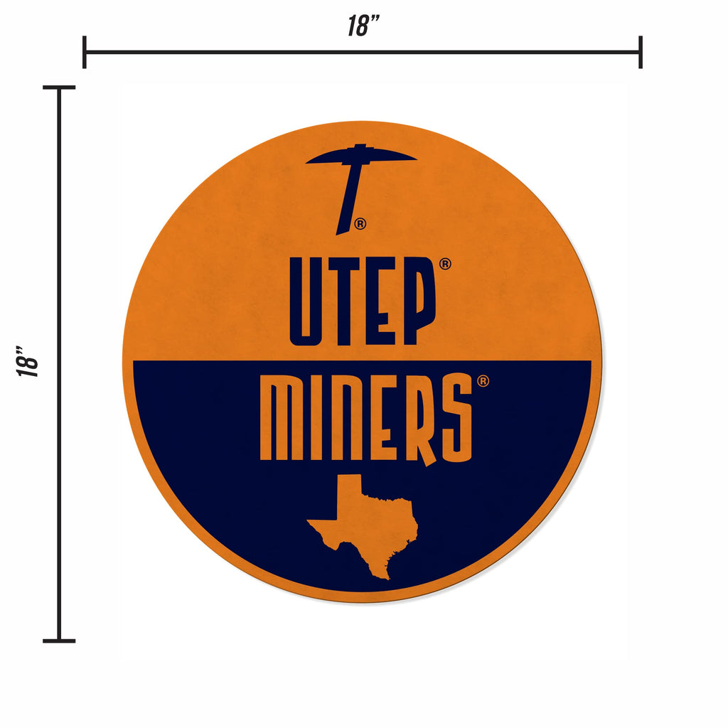 Rico Industries Ncaa Texas-El Paso Miners Classic Shape Cut Pennant - Home And Living Room D  Cor - Soft Felt Ez To Hang