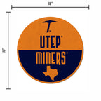 Rico Industries Ncaa Texas-El Paso Miners Classic Shape Cut Pennant - Home And Living Room D  Cor - Soft Felt Ez To Hang