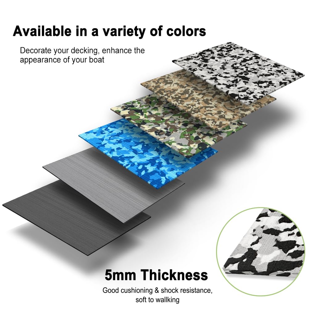 Boat Flooring Eva Foam Boat Decking Self Adhesive Non Slip Boat Carpet Brushed Camo Marine Mats Fit For Fishing Boat Kayak Deck