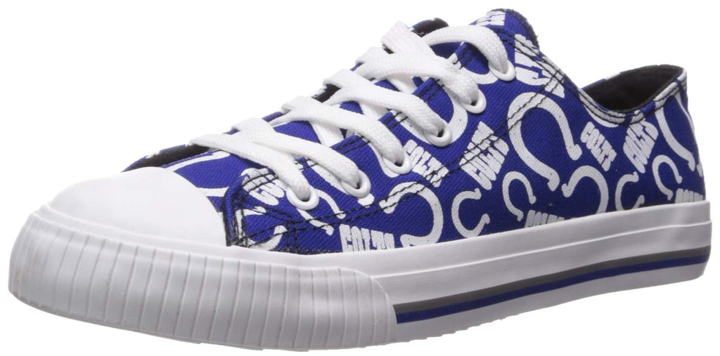 FOCO Indianapolis Colts NFL Womens Glitter Low Top Canvas Shoes - 10