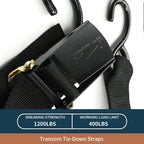 Seamander [Boat] Tie Down Transom [Strap] S - Marine Grade Heavy Duty 2'' X 4Ft Adjustable For Trailing - [Boat] [Trailer] Acces