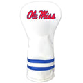Team Golf Ncaa Ole Miss Rebels White Vintage Driver Head Cover White Vintage Driver Golf Club Headcover, Form Fitting Design, Re
