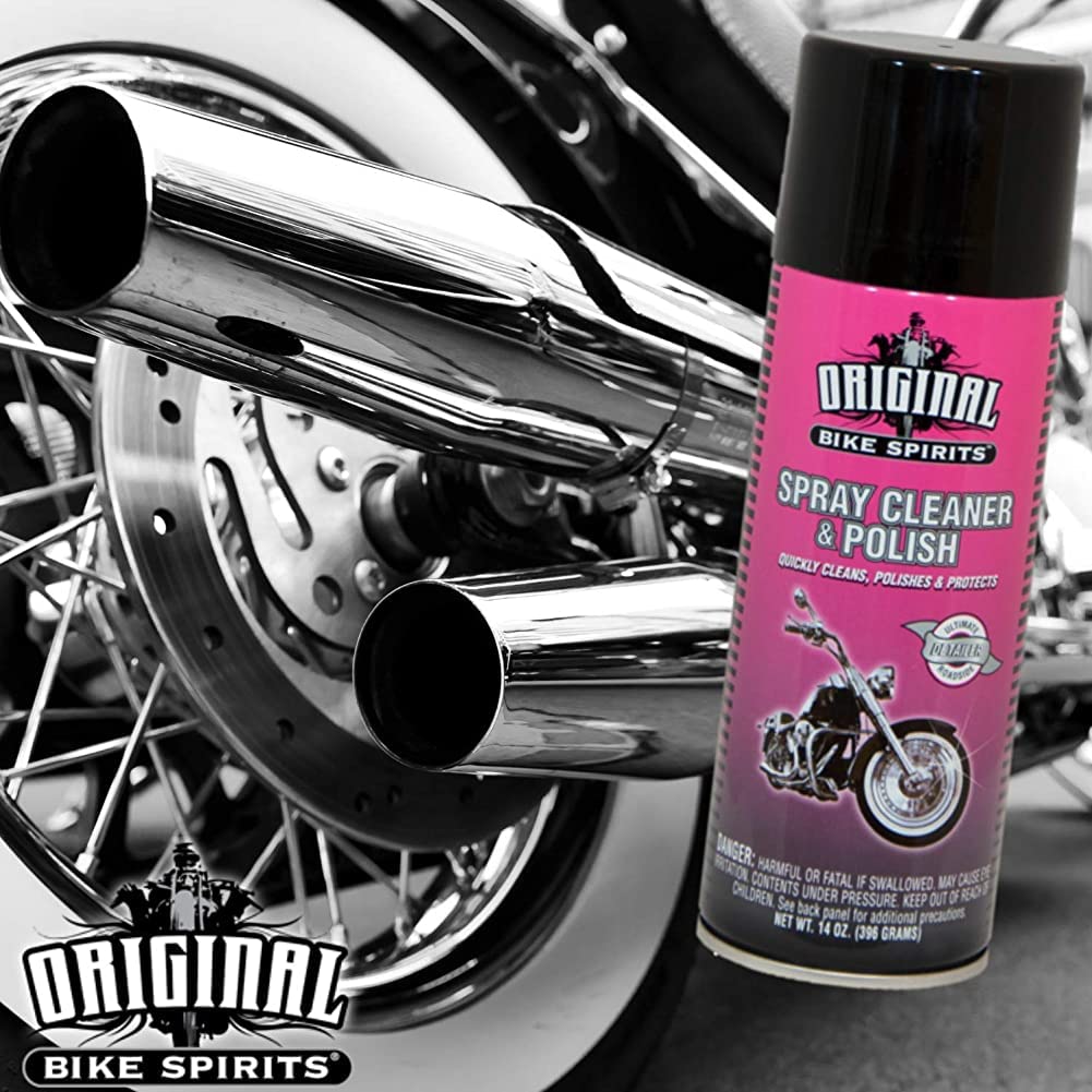 Original Bike Spirits Cleaner And Polish Aerosol (Case Of 12) - The Ultimate Detailer In A Can To Make Your Ride Shine