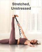 Tumaz Stretching Strap - 10 Loops  Non-Elastic Yoga Strap - The Perfect Home Workout Stretch Strap For Physical Therapy, Yoga, P