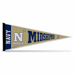 Rico Industries Ncaa Naval Academy Midshipmen Exclusive 12'' X 30'' Felt Wall D  Cor Pennant - Great For Home/Bed Room/Man Cave