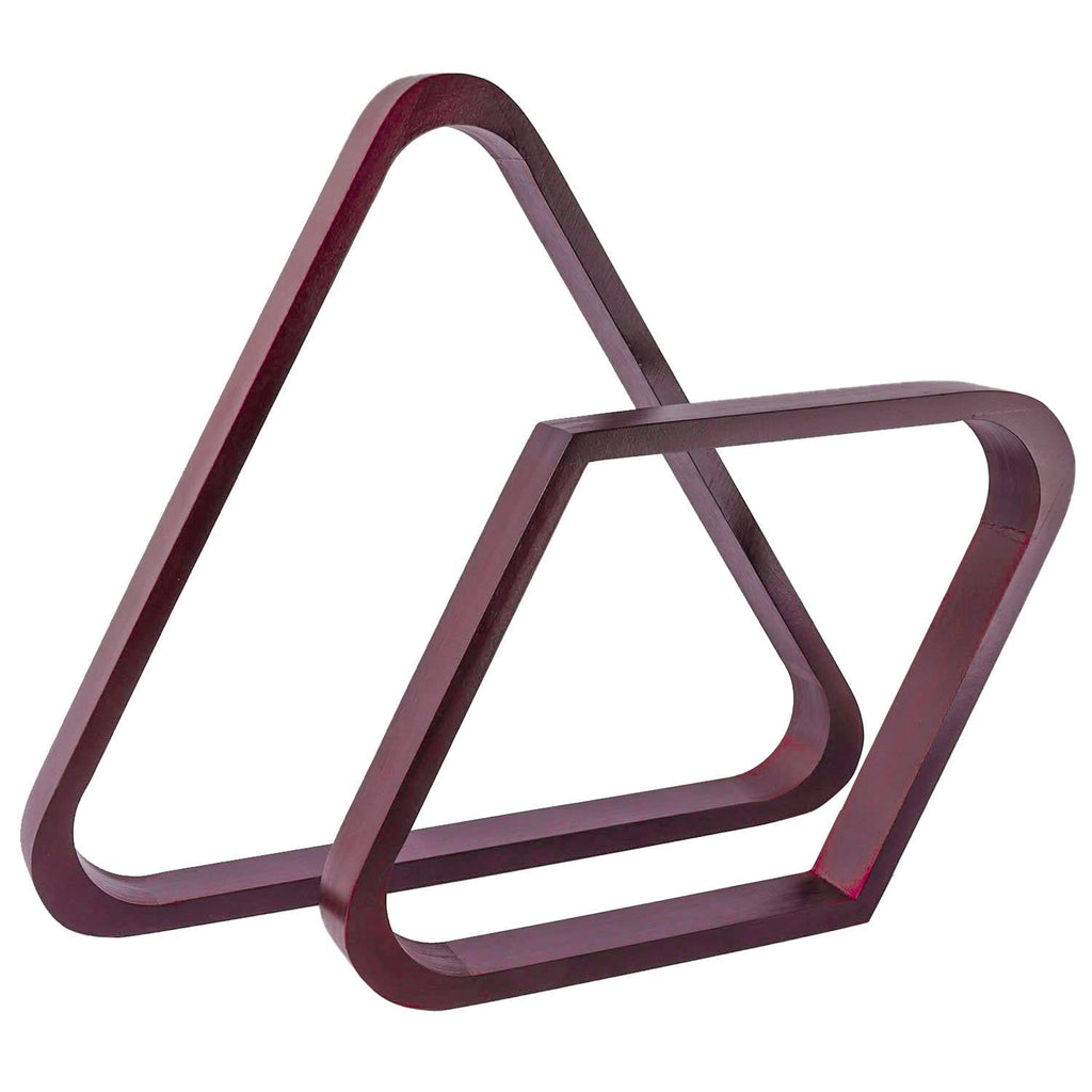 Gse Solid Wood Billiard 8-Ball Triangle & 9-Ball Diamond Pool Ball Racks For 2-1/4'' Pool Balls (Mahogany Triangle & Diamond Rac