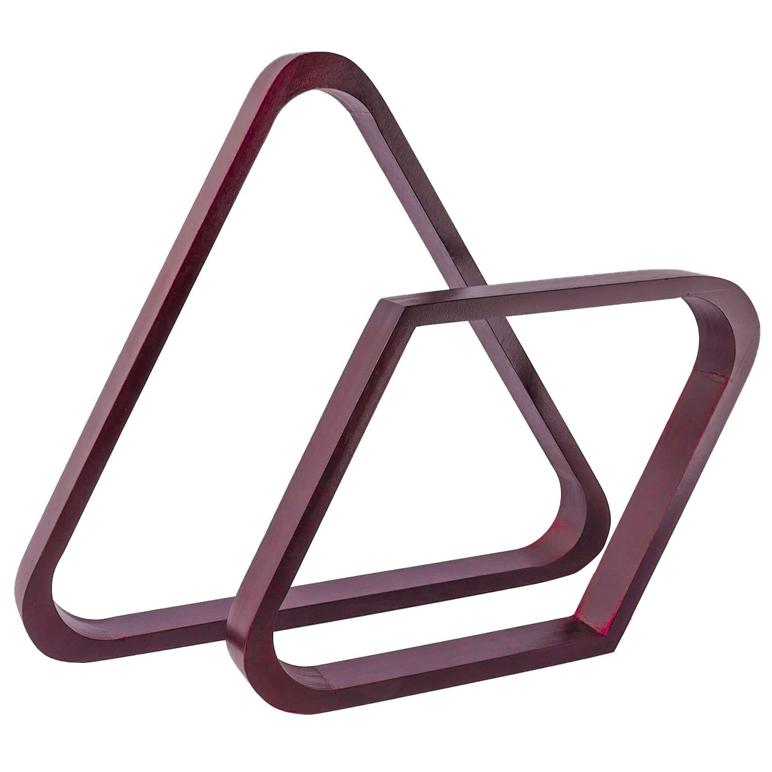 Gse Solid Wood Billiard 8-Ball Triangle & 9-Ball Diamond Pool Ball Racks For 2-1/4'' Pool Balls (Mahogany Triangle & Diamond Rac