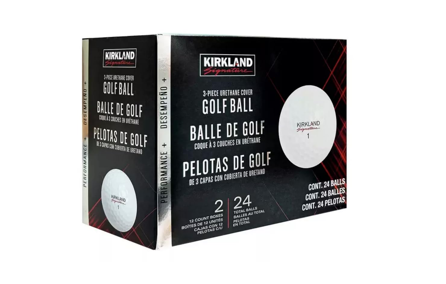 Kirkland Signature Golf Balls 3-Piece Urethane Cover, 24 Golf Balls