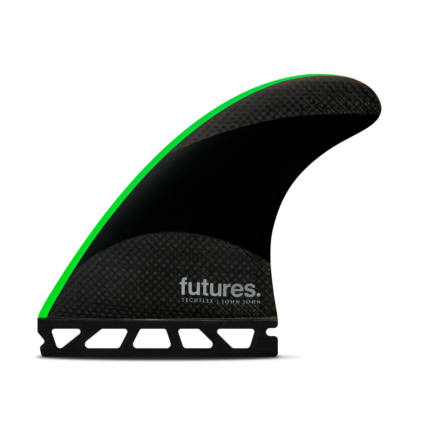 Futures Fins - Jj-2 Medium Techflex Thruster - Black/Neon Green