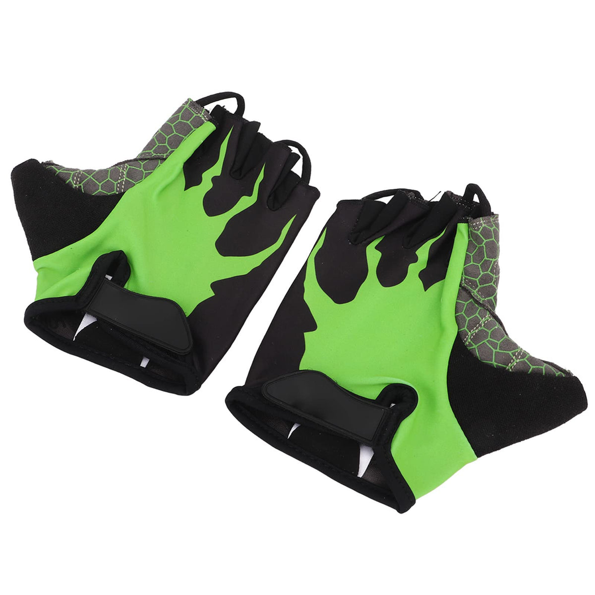 Jaerb Fitness Gloves, Silicone Palm Easy Removal Half Finger Workout Gloves Abrasion Proof Anti Skid for Exercise (S)