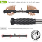 Seleware 18'' Rotating Straight Bar Cable Machines Attachments For Gym, Pull Down Bar Press Down Bar With Non-Slip Flat Soft Rub