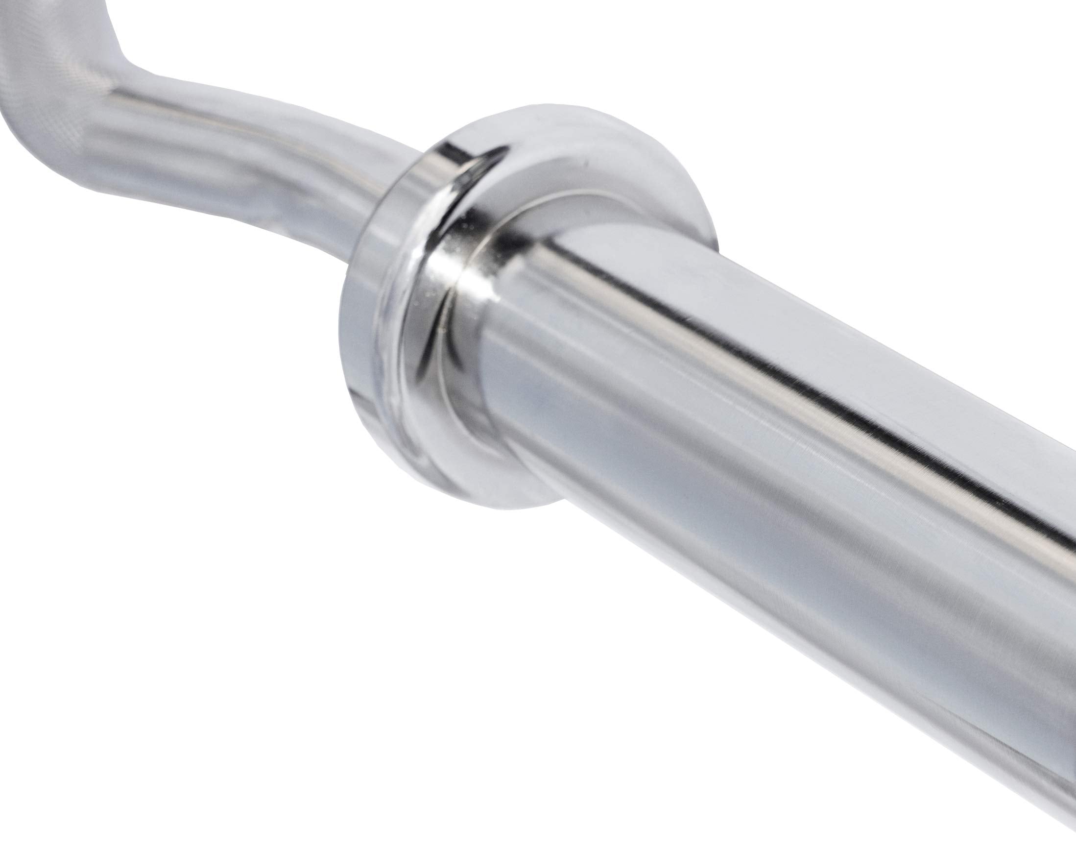 Signature Fitness Standard Olympic Super Curl Barbell Curl Bar Threaded Curl Bar, 48 Inch, New-Cb4S