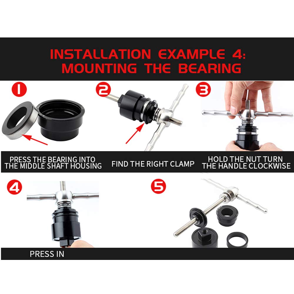 Lixada Bicycle Bottom Bracket Install And Removal Tool Kit Bike Bottom Bracket Remover For Bb86/Bb30/Bb91/Bb92/Pf30