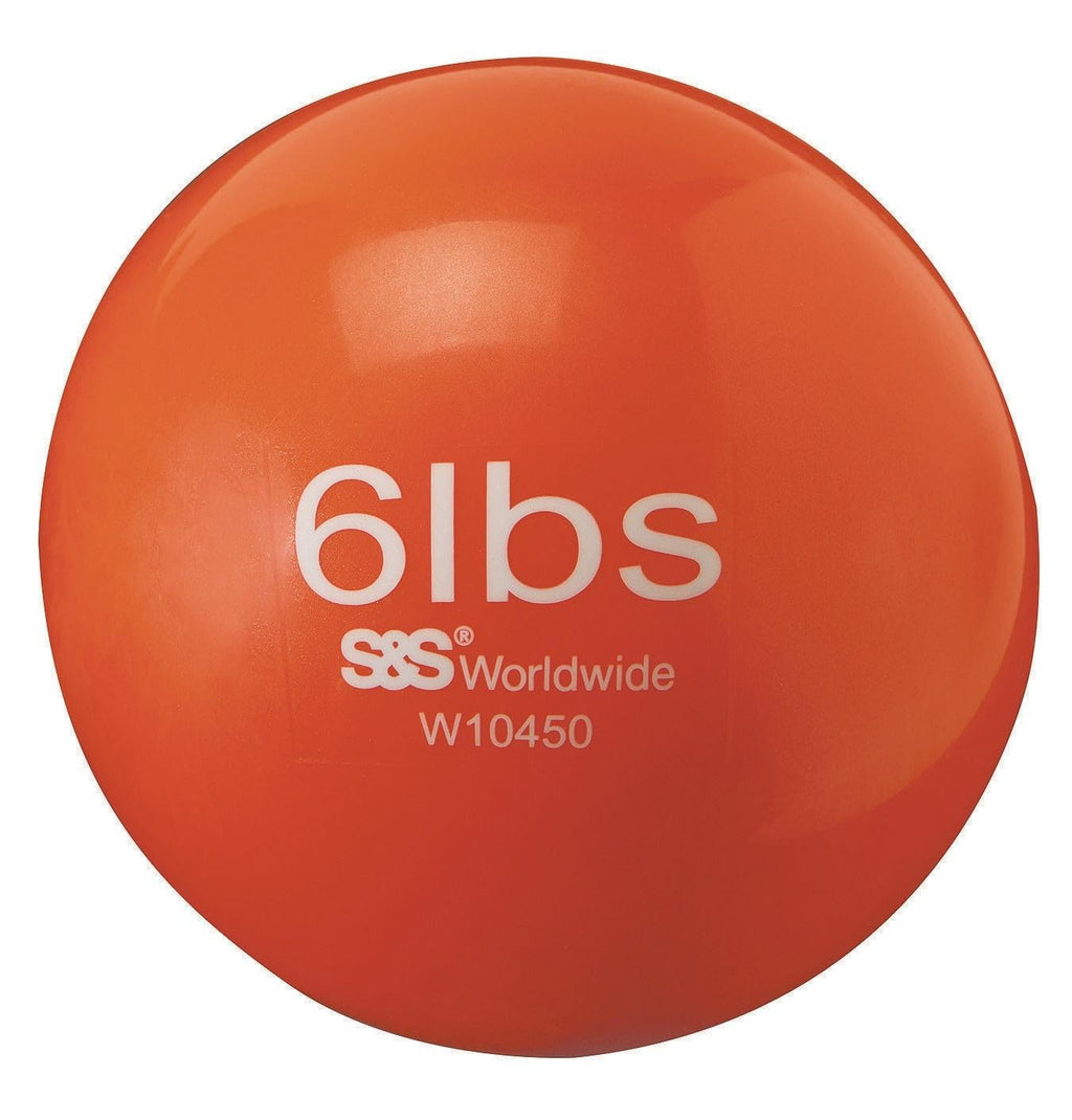 S&S Worldwide No-Bounce Medicine Ball, 6Lb., 6.1'', 6Lb
