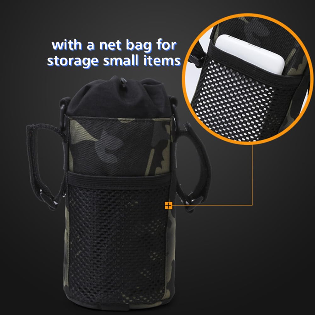 Tegool Water Bottle Sleeve Bag Bottle Holder Tactical Water Bottle Pouch Not Oversize (Brown)
