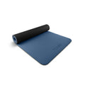 TONE Fitness Yoga Mat 1/4 Thick Non Slip Exercise & Pilates Mat for Home Workouts with Carrying Strap | V Pattern | Black/Blue