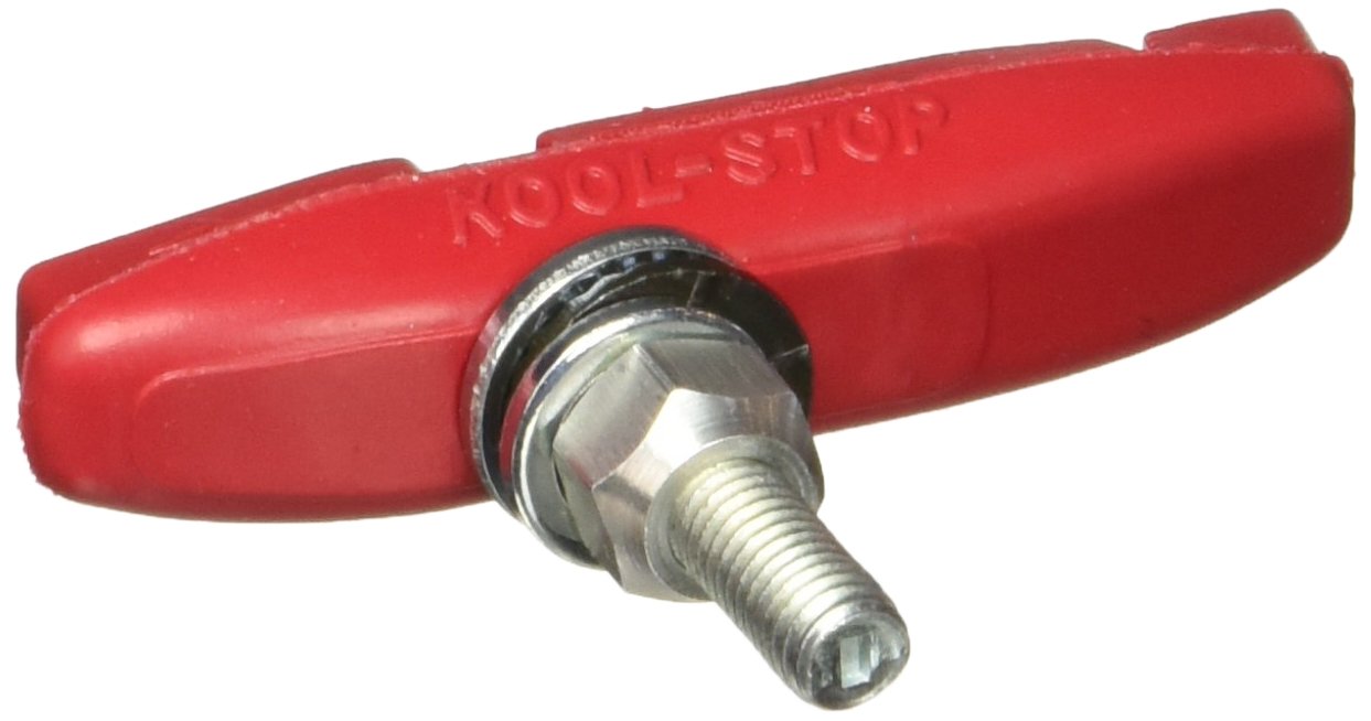 Kool Stop Eagle Claw 2 Bicycle Brake Shoes (Threaded, Red)