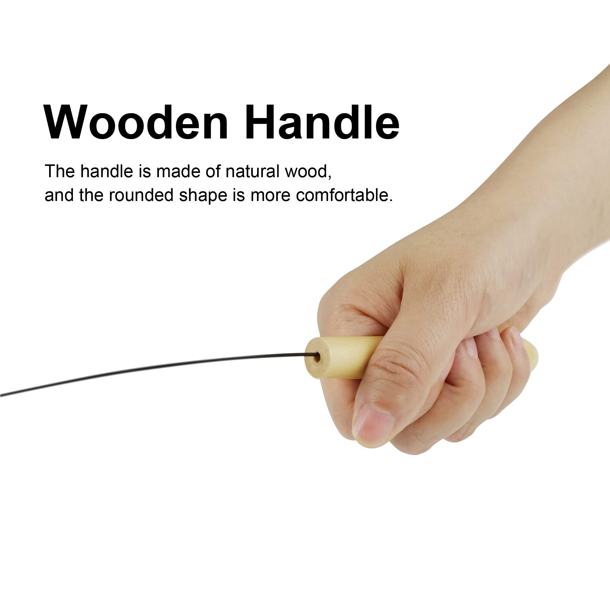 Ttcat Cat Wand Toys, 2Pcs Cat Wand Toy And 10Pcs Cat Feather Toys Cat Teaser Toy Refills,29 Flexible Steel Wire, Sturdy Wood Han