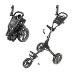 Kvv 3 Wheel Foldable/Collapsible Golf Push Cart Ultra Lightweight Smallest Folding Size, New-Version Scorecard Holder Umbrella H