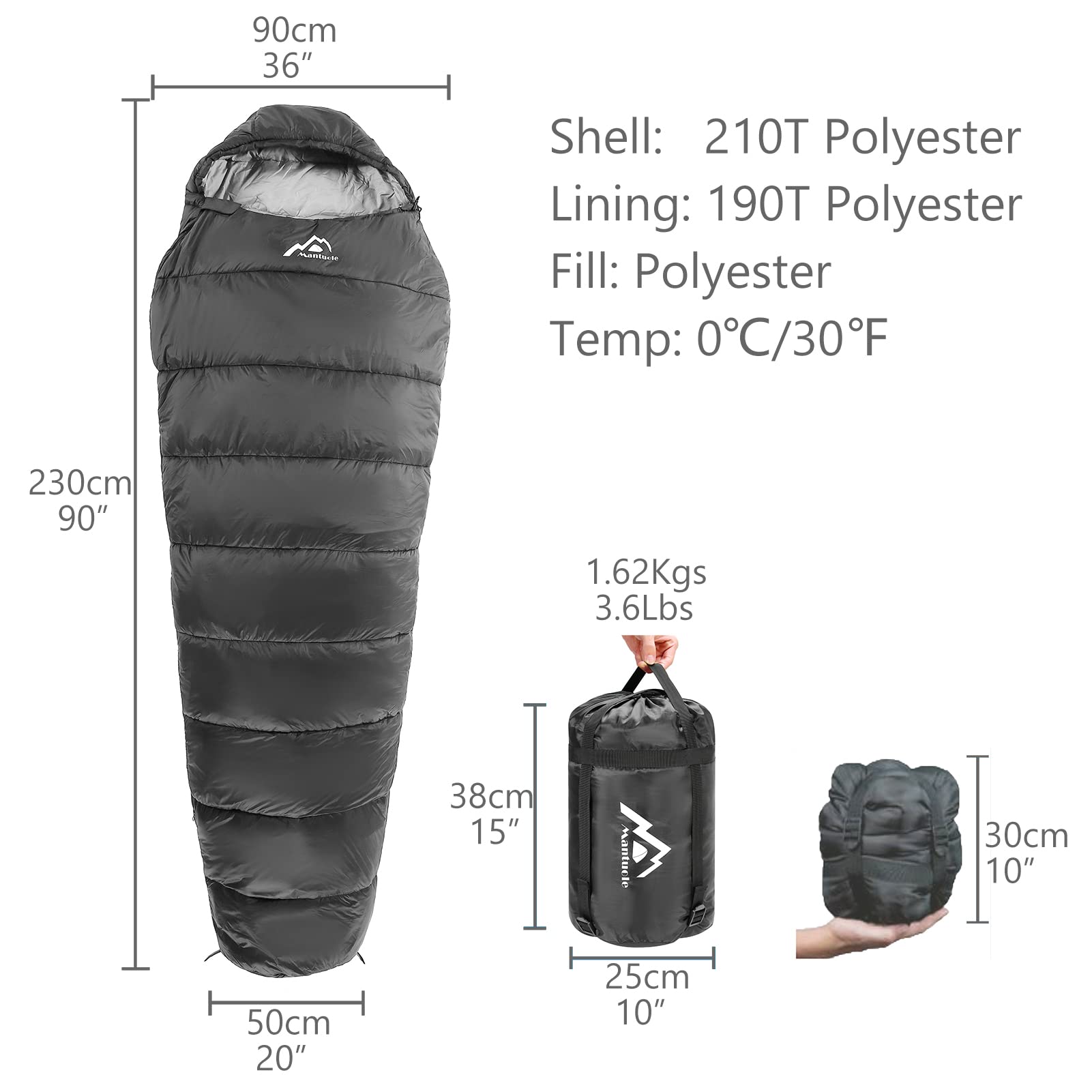Mantuole Heated Sleeping Bag 5Pcs Multi Usb Power Support Heating Pads,Operated With Battery Power Bank Or Other Usb Power Suppl
