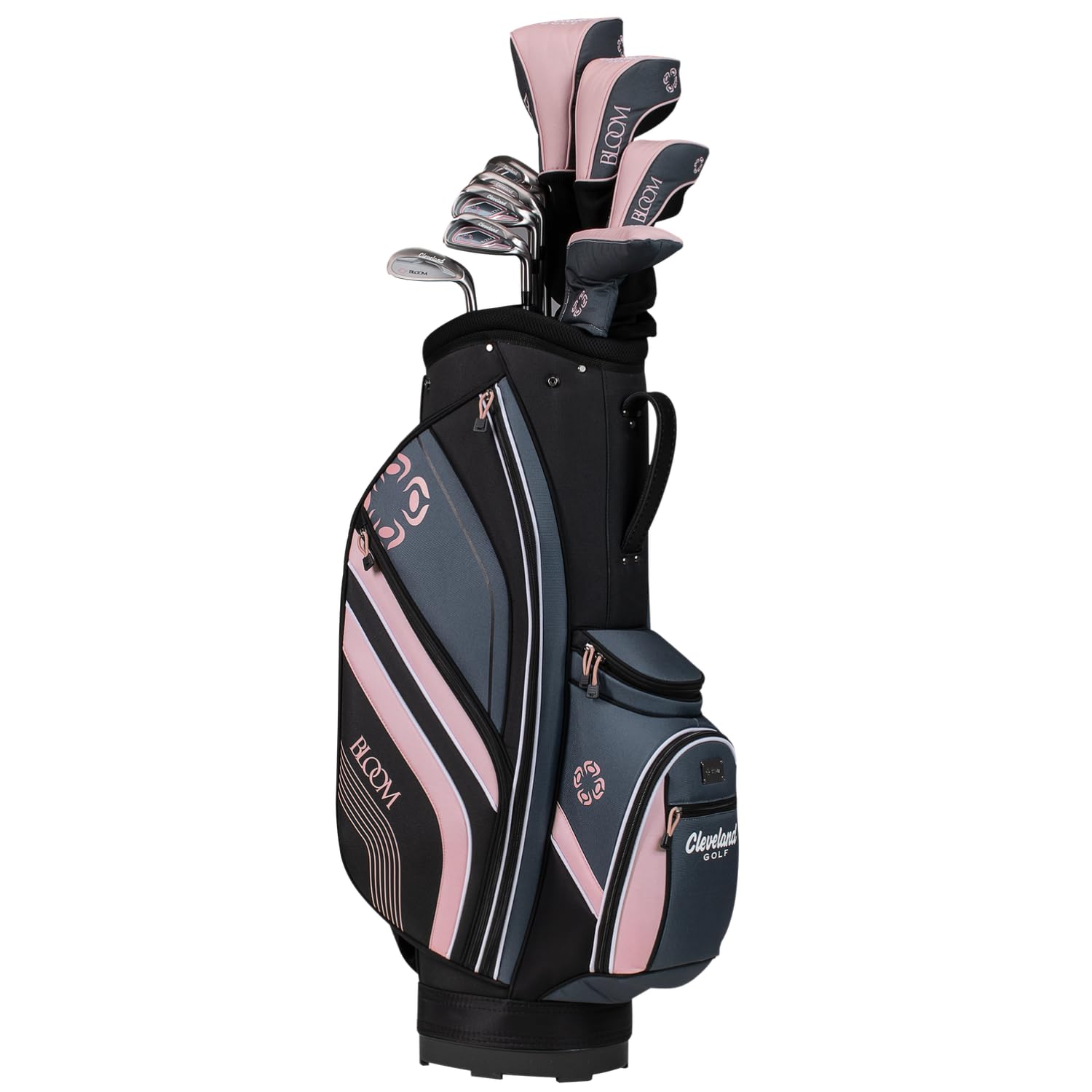 Cleveland Golf Womens Bloom Complete Golf Club Package Set, Black/Pink, Right Hand