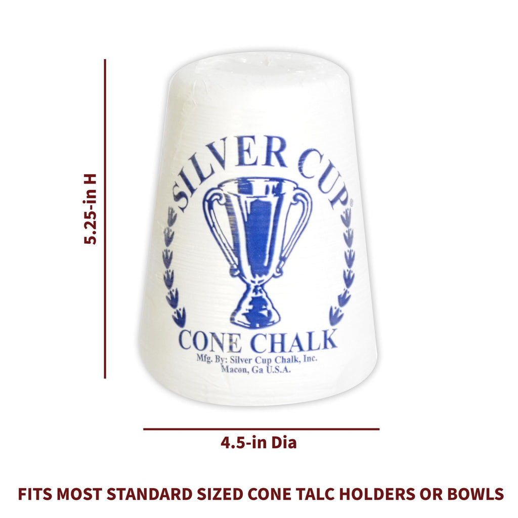 Hathaway Silver Cup Cone Talc Chalk, White