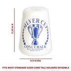 Hathaway Silver Cup Cone Talc Chalk, White