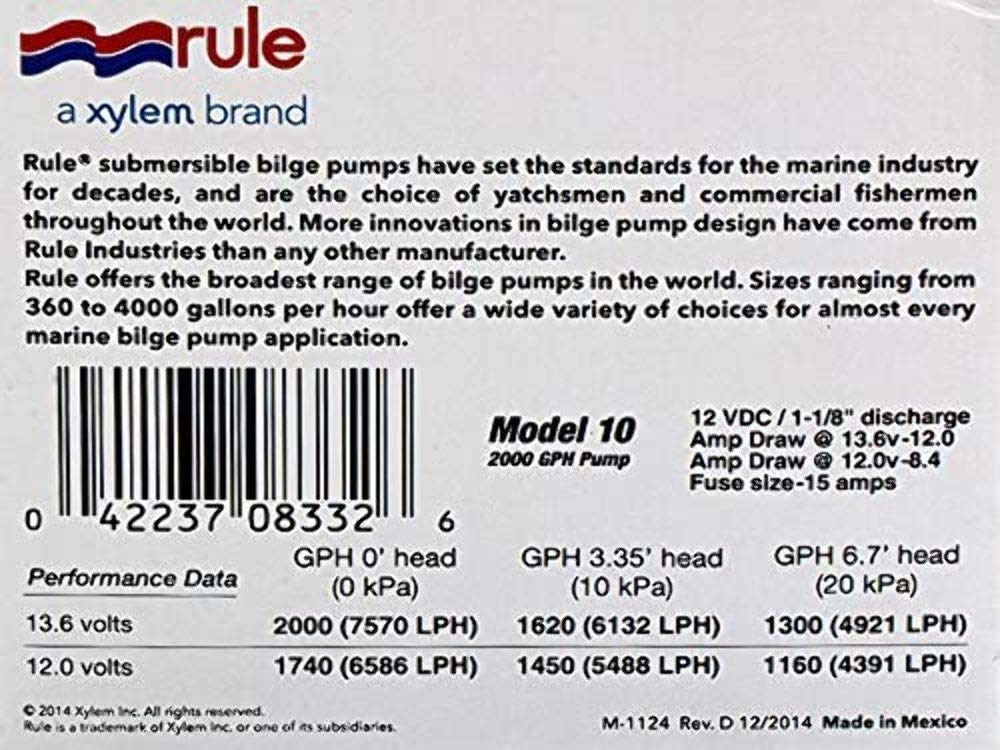 Rule Pump 2000 12V