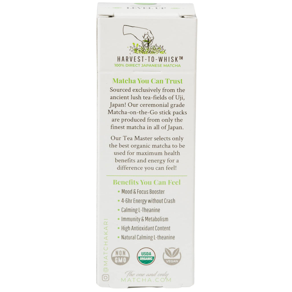 Dr Weil Matcha Kari Superior Japanese Matcha Green Tea Sticks - Organic Ceremonial Grade Powder Single Serve Packets - 15 Gram I