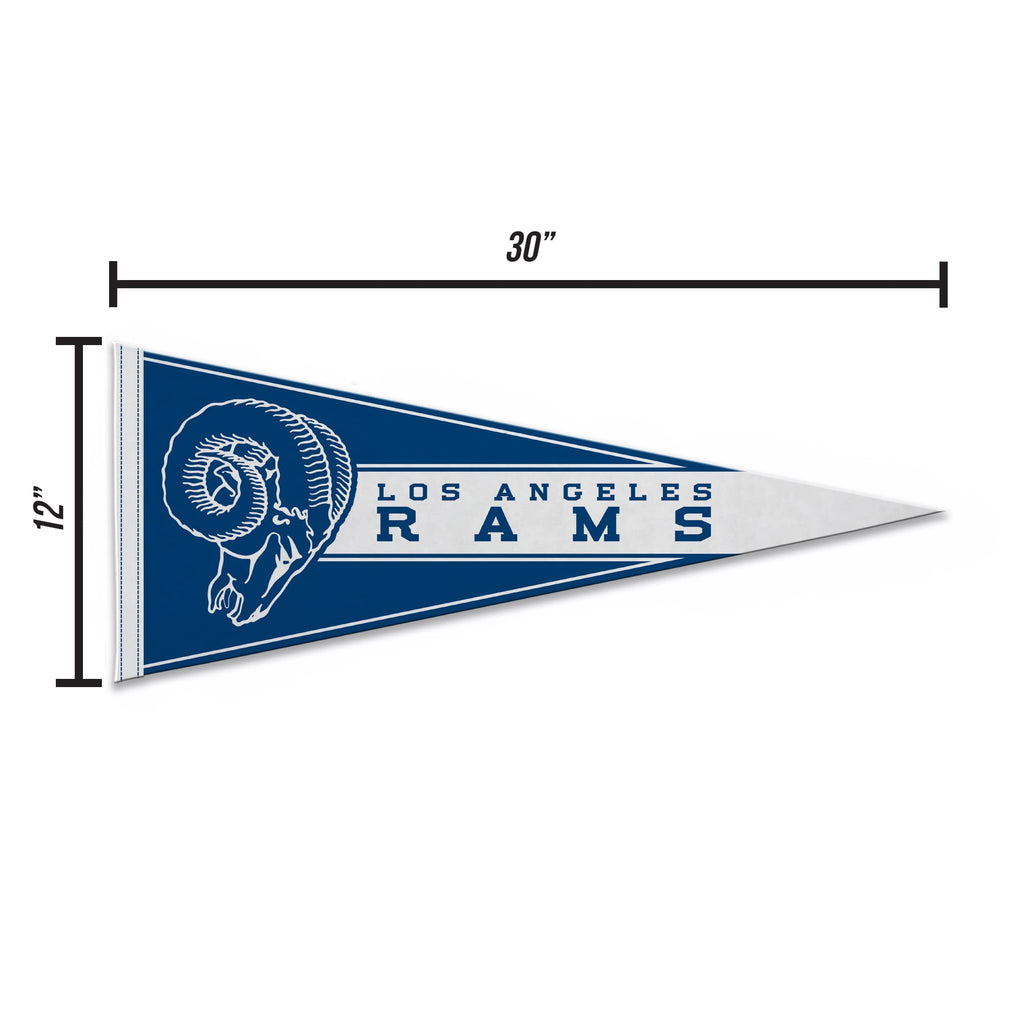 Rico Industries Nfl Football Los Angeles Rams Retro 12'' X 30'' Felt Wall D  Cor Pennant - Great For Home/Bed Room/Man Cave D  C
