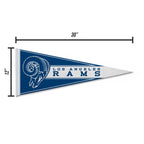 Rico Industries Nfl Football Los Angeles Rams Retro 12'' X 30'' Felt Wall D  Cor Pennant - Great For Home/Bed Room/Man Cave D  C
