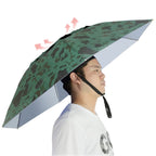 New-Vi Fishing Umbrella Hat Folding Adjustable Sun Rain Cap,7-Ribs Anti-Uv Waterproof Headwear For Fishing Gardening Golf Sunsha