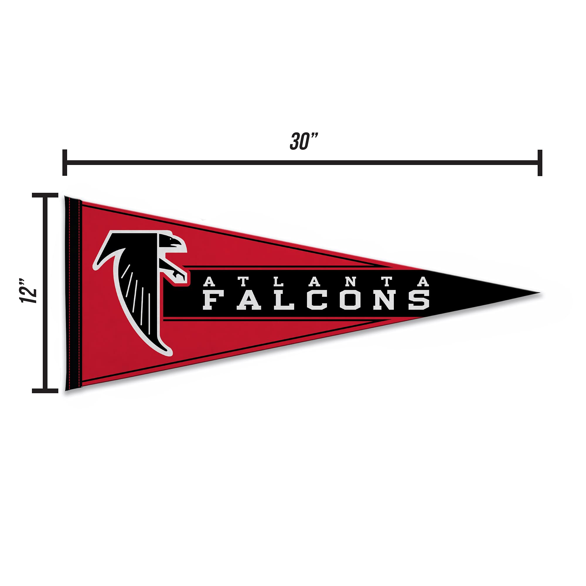 Rico Industries Nfl Football Atlanta Falcons Retro 12'' X 30'' Felt Wall D  Cor Pennant - Great For Home/Bed Room/Man Cave D  Co