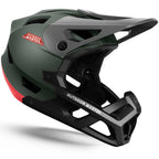 OutdoorMaster Full Face Mountain Bike Helmet for Men & Women-Two Removable Chin Pad Mountain Bike Helmet Grizzly, Ventilation Li