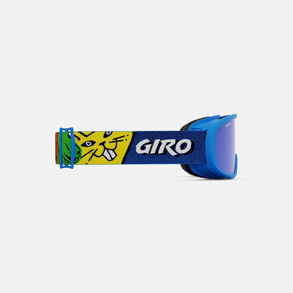 Giro Buster Kids Ski Goggles - Snowboard Goggles For Youth, Boys, Girls- Blue Faces Strap With Grey Cobalt Lens