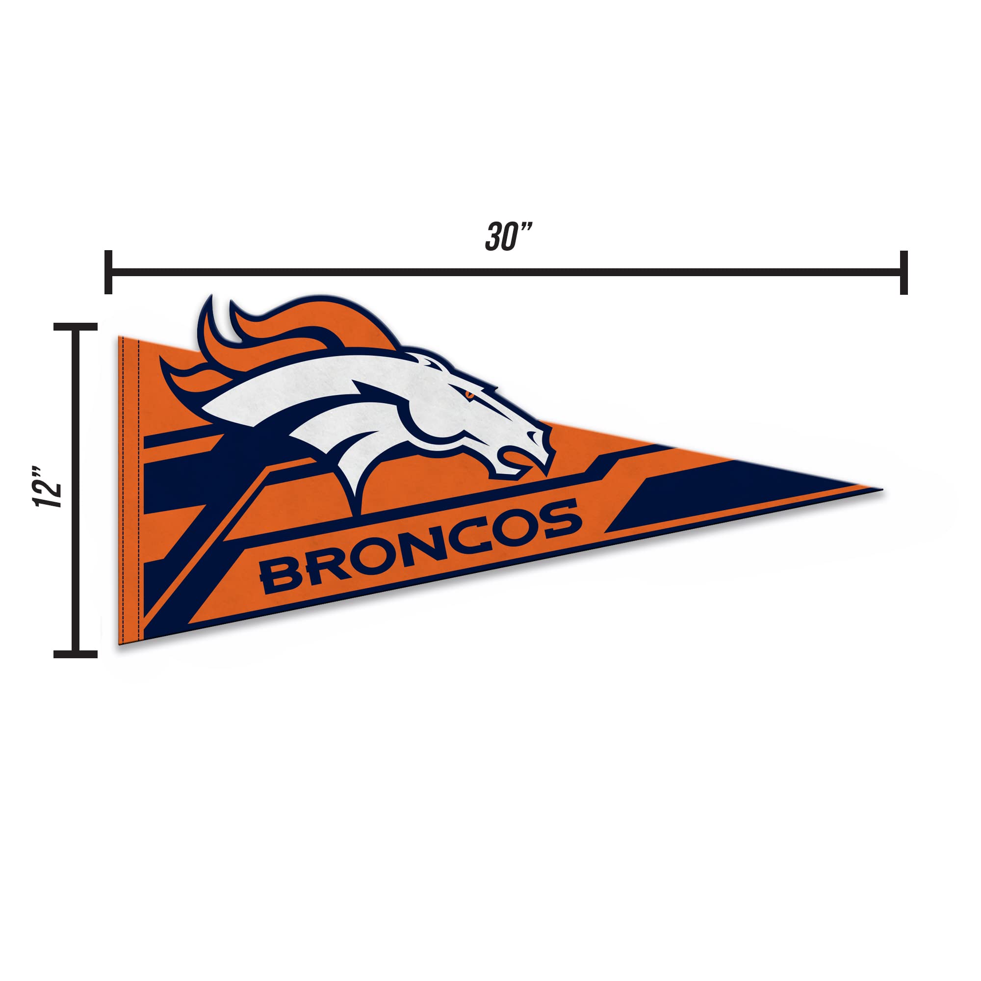 Rico Industries Nfl Football Denver Broncos Soft Felt Pennant - Ez To Hang - Home D  Cor (Game Room, Man Cave, Bed Room)