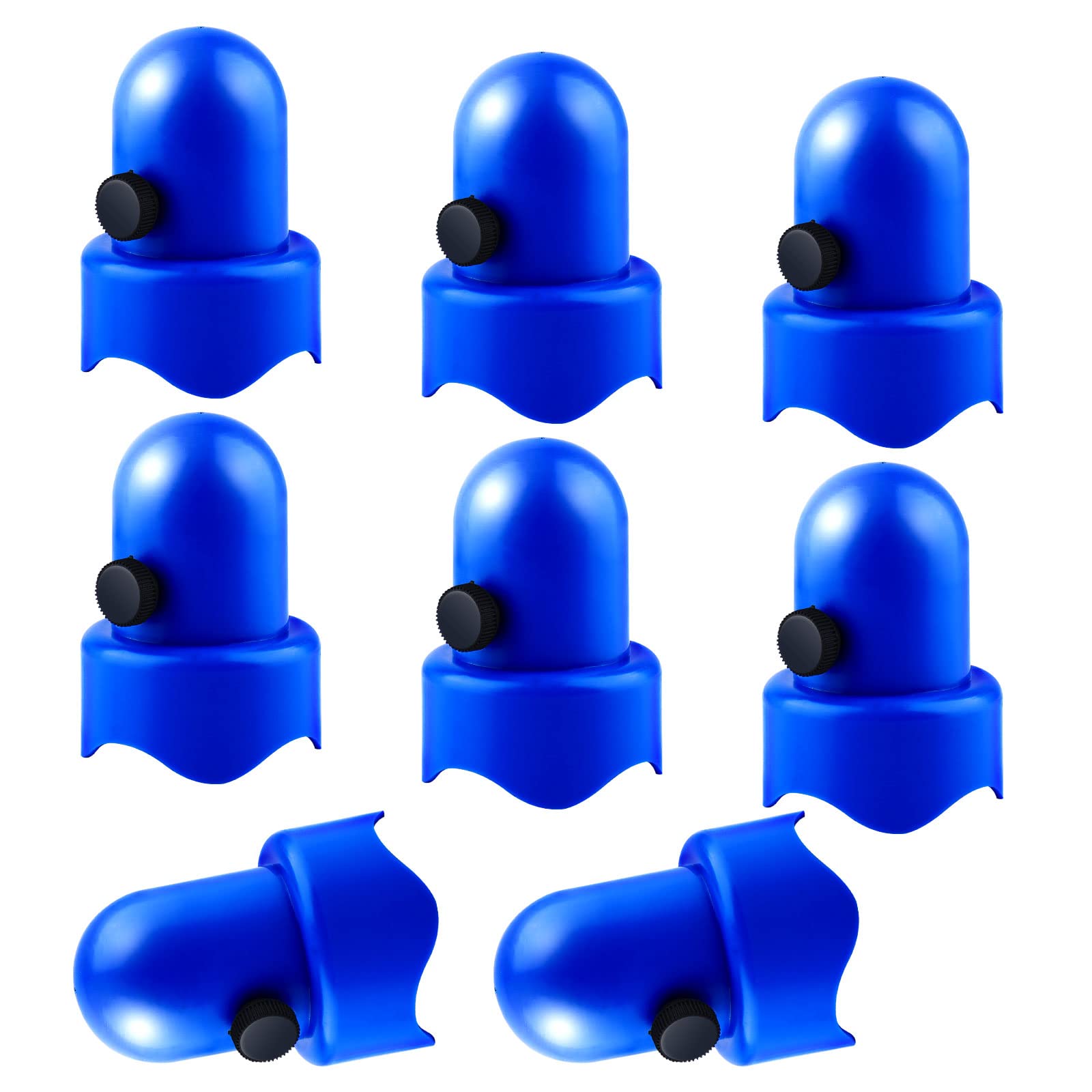 Synoratory 1.5?Iameter Trampoline Enclosure Pole Caps With Screw Thumb For Trampoline Net Hook, 8 Pieces Safety Trampoline Pole 