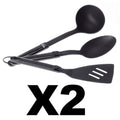 GSI Outdoors Nylon Set Lightweight Chefs Tools Spoon/Spatula/Ladle (2Pack)