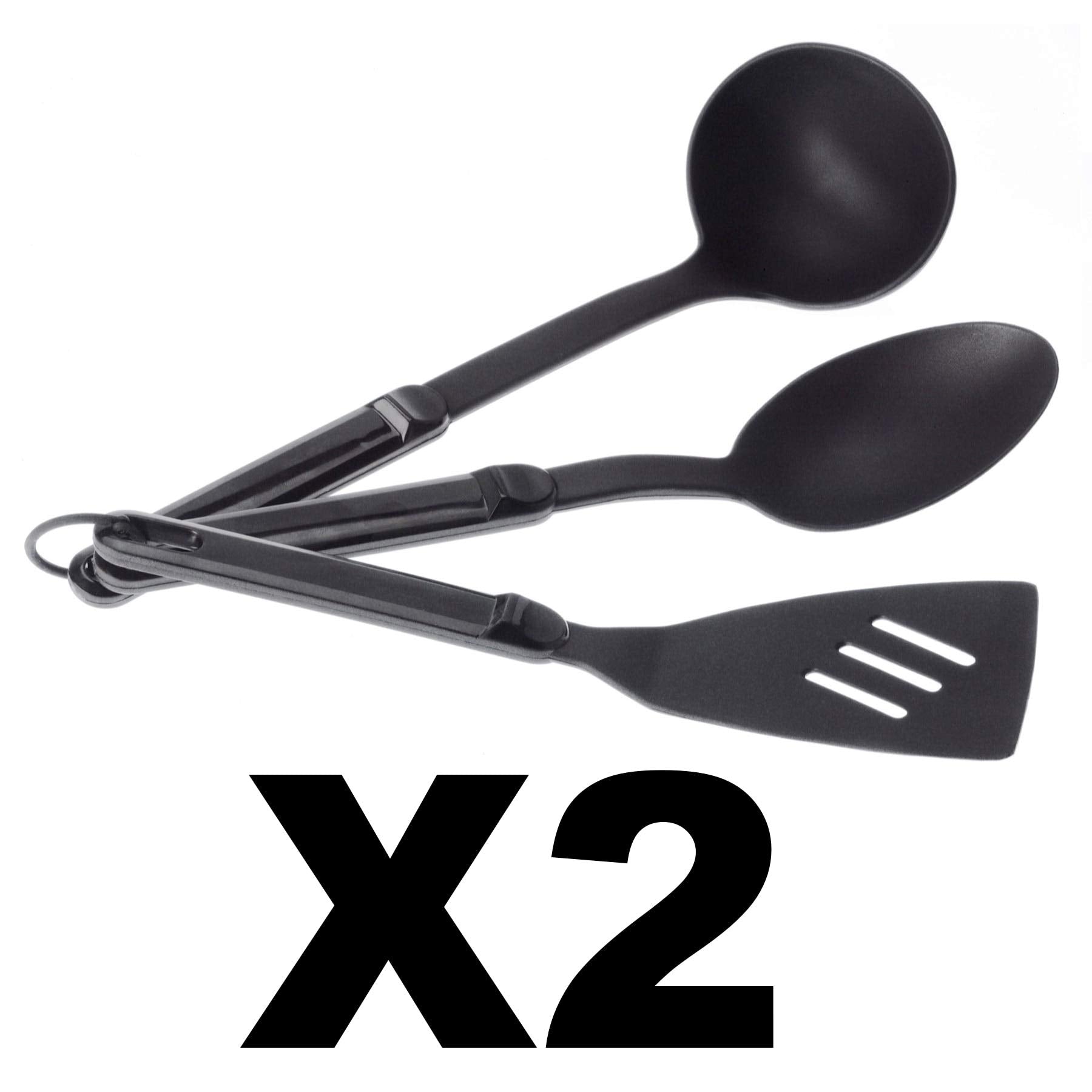 GSI Outdoors Nylon Set Lightweight Chefs Tools Spoon/Spatula/Ladle (2Pack)