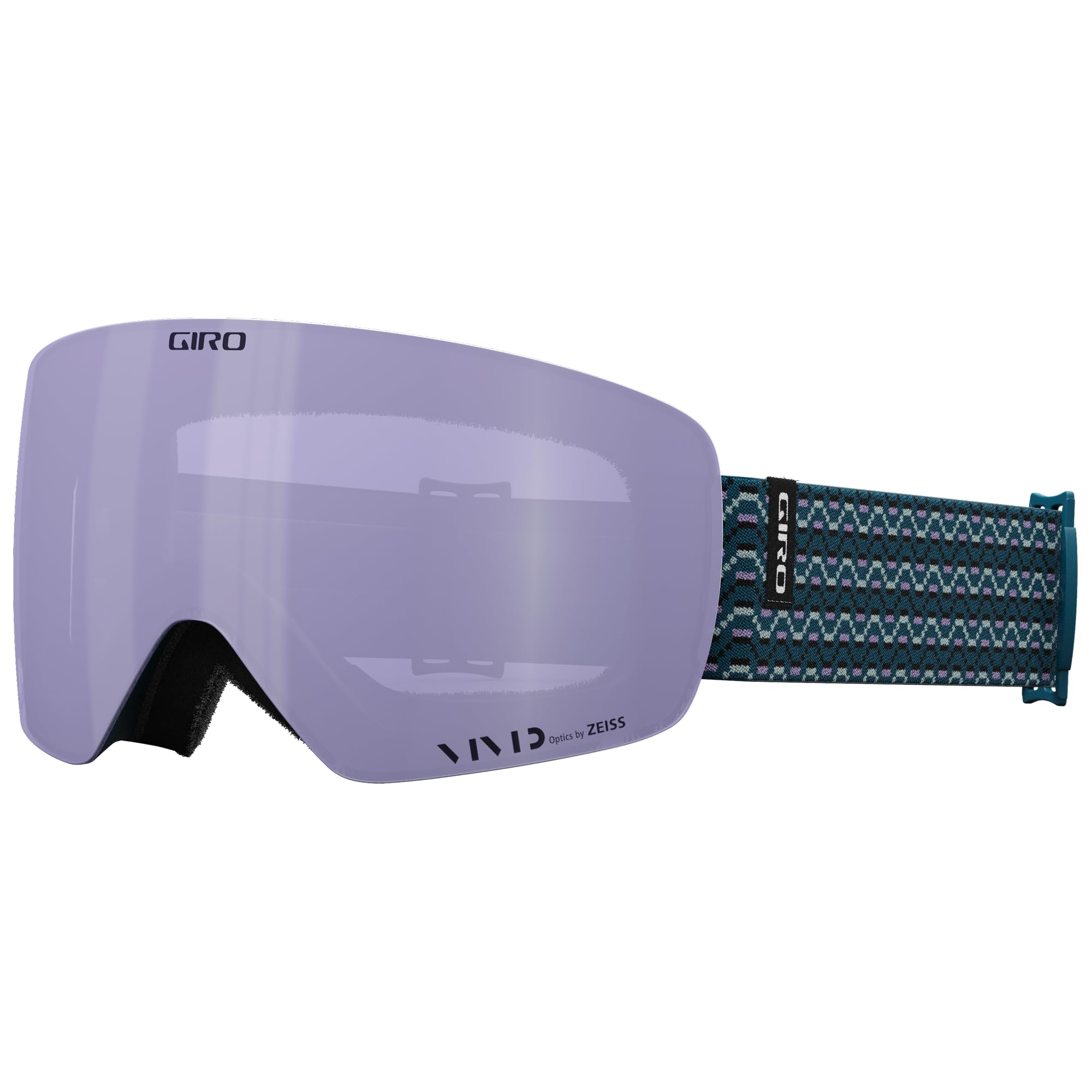 Giro Contour RS Ski Goggles - Snowboard Goggles for Men & Women - Harbor Blue Sequence Strap w/VIVID Haze/VIVID Infrared Lenses