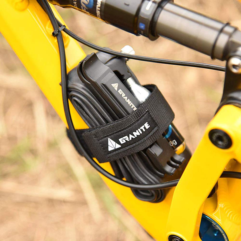 Granite Rockband Mtb Frame Carrier Strap For Inner Tubes And Bike Tool Kit , Bike Storage Solution For Attaching Extra Gear On Y